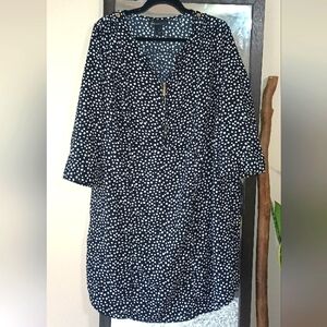 Lane Bryant ditsy Zipper shirt Dress Sz 18 NWOT MINT ❤️❤️❤️❤️